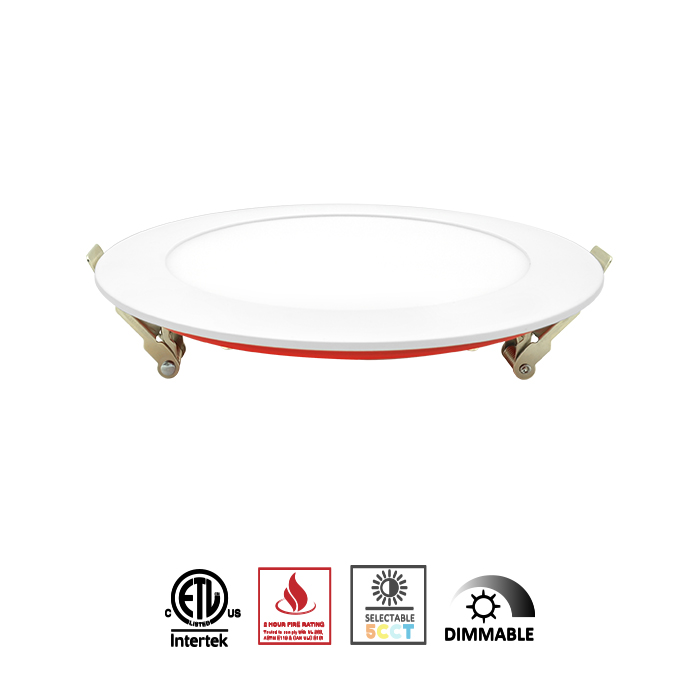 4/6Inch Fire Rated LED Round Slim Panel