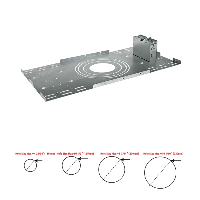 New Construction Plate for Commercial Downlight