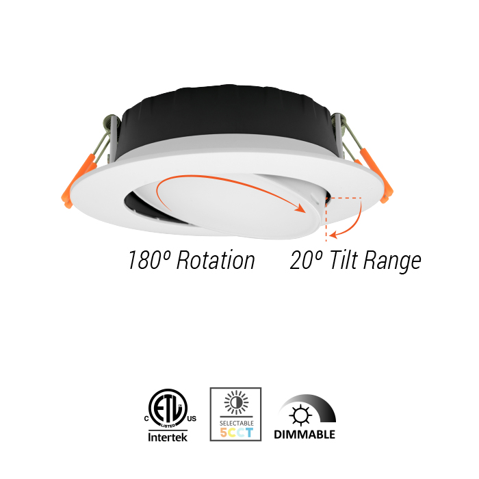 4/6Inch 5CCT Gimbal Recessed Downlight