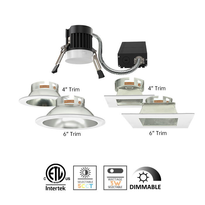 CD02 LED Split Deep Regress Mini Commercial Downlight 4-6inch